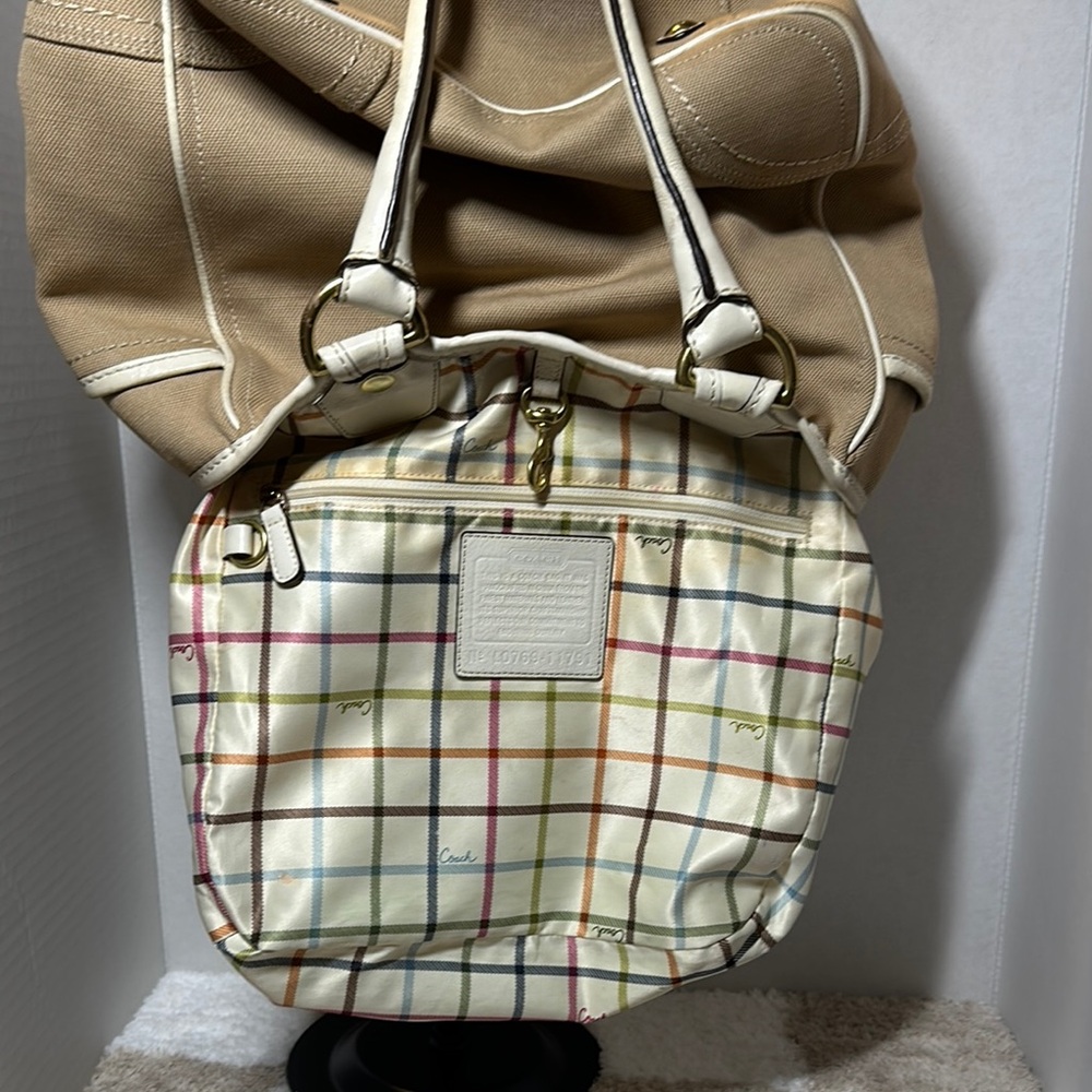 Coach 2007 Heritage Stripe Canvas and Leather Tote - Picture 12 of 12
